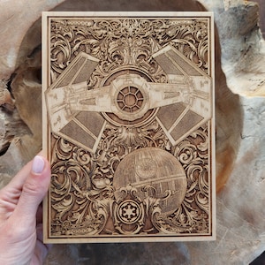 Nerdy Wood, regalo di anniversario per lui, poster da parete per amanti del cinema, regali per nerd / fidanzato / lui / papà, decorazioni per la casa personalizzate - formato A5