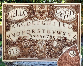 Ouija Board Witchy Gift Customized Laser Engraved Wood Planchette