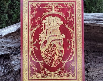 5 Year Anniversary Gift - Anatomical Heart Wood Art