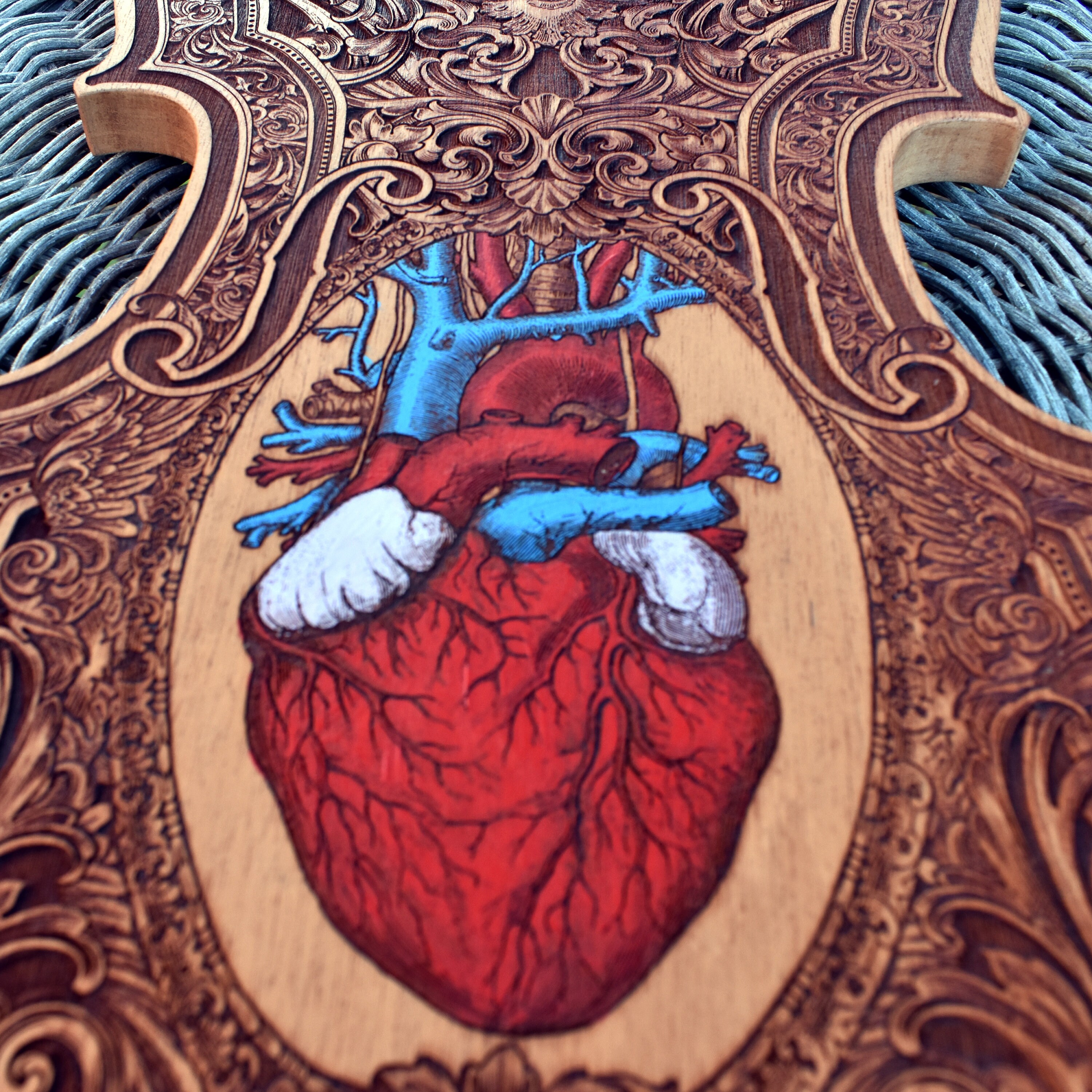 Heart wood wall art Heart wood wall art decor Heart wood Etsy