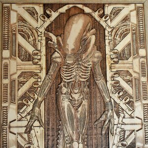 Dark sci fi wall art for horror fan game room or home theater