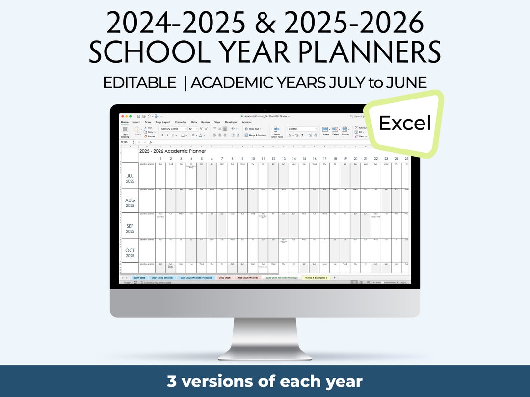 Calendario escolar 20242025 y 20252026, Años académicos 2425 y 2526