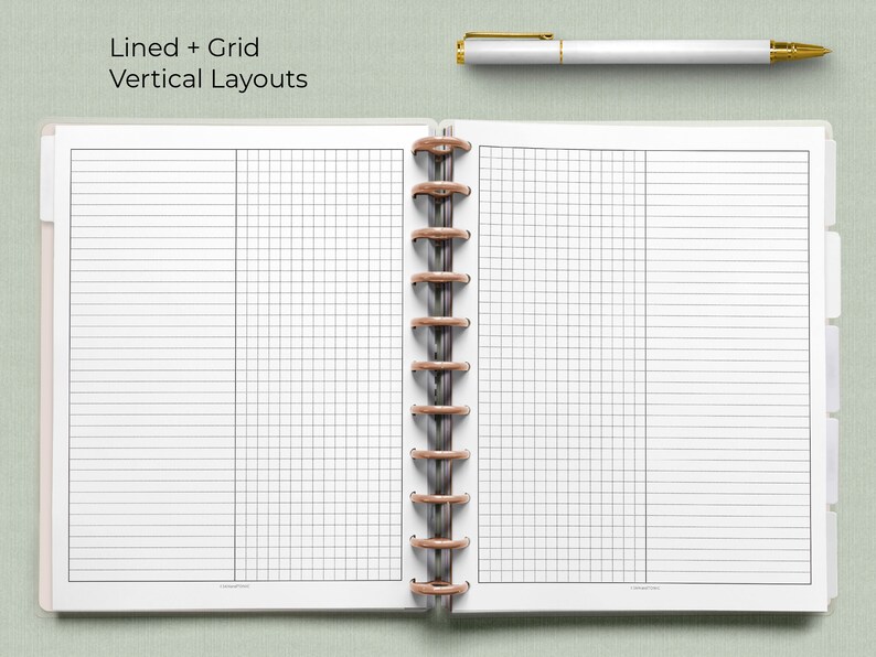 Printable Grid & Lined Notepaper for Goals, Lists, Weekly, Monthly ...