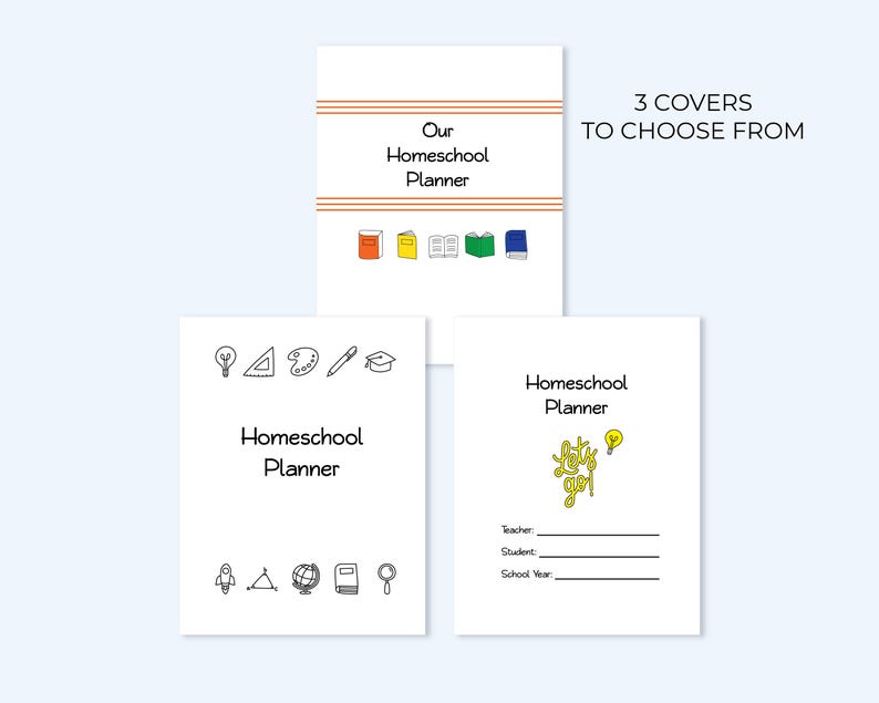 Printable Homeschool Planner Bundle With 2026-2027 and Undated Academic ...
