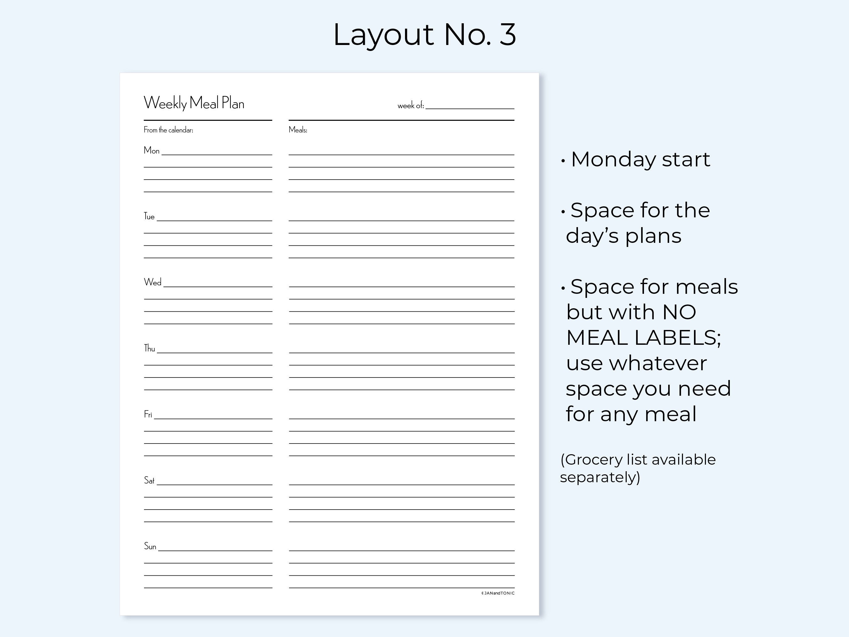 creating a menu prep sheet - caterease support Images... Printable Meal Planner, Weekly Menu Prep and Diet Template, Digital or ...