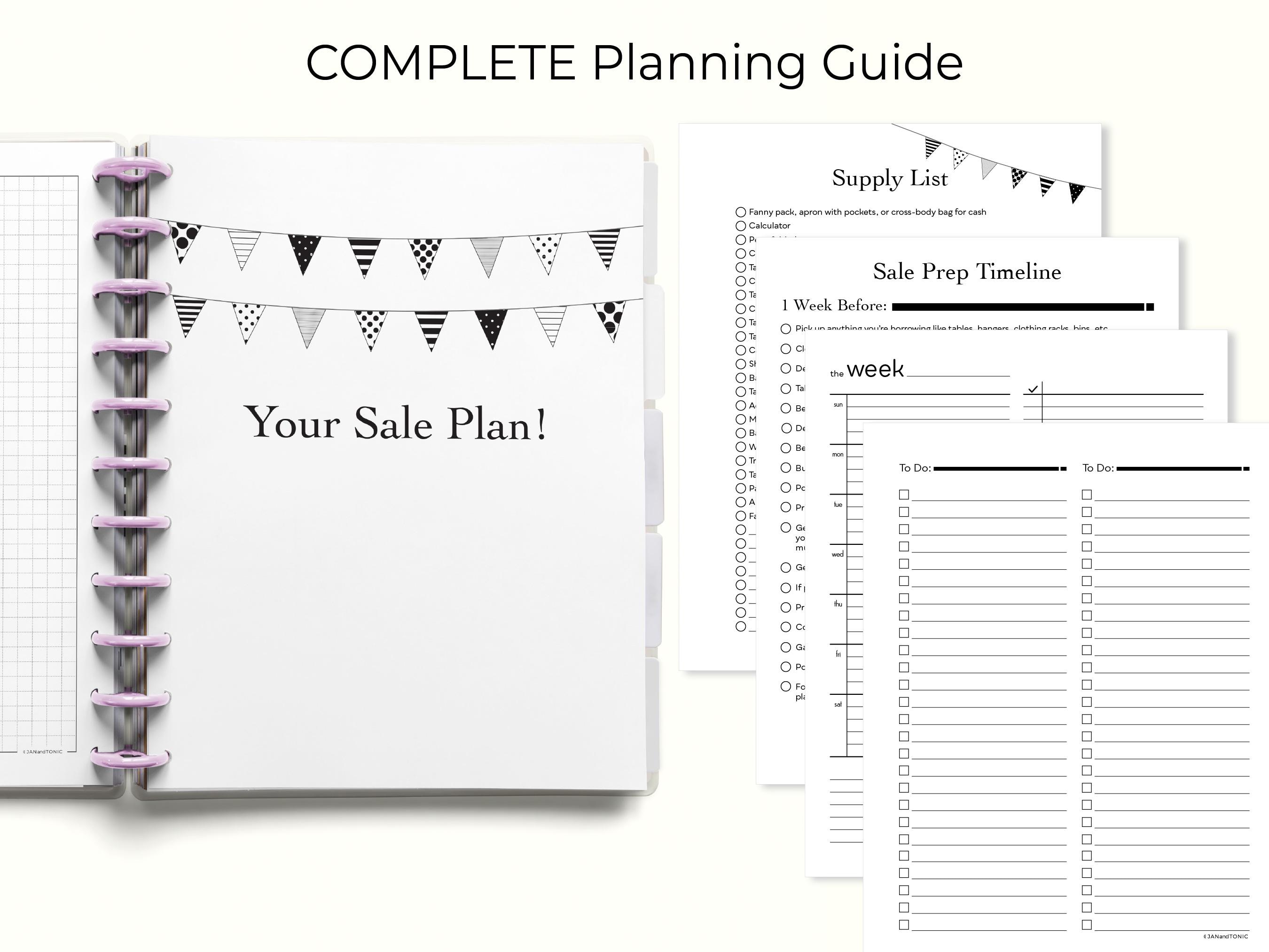 yard sale inventory template Images High Quality Grahic Garage Sale Printable Organizer, Yard Sale Signs, Flyers and Checklists ...