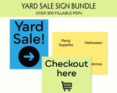 Printable Garage Sale Signs, Yard Sale Sign Kit, Printable Signs and Flyers, Moving and Rummage Sale Signs, Category signs and Sale Flyers