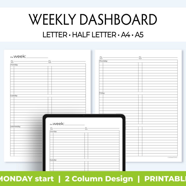 Printable Weekly Planner - Etsy