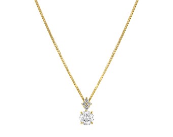 Art Deco Diamond Necklace, Art Deco Jewelry, 14k Gold Diamond Necklace, Gold Diamond Jewelry, Round Cut Diamond Necklace,18k Natural Diamond