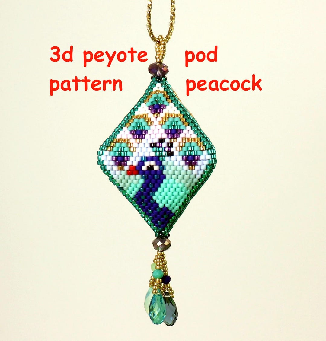 3d Peyote Pod Pattern, Diagram, Peacock, Beading, Bead, Miyuki Beads ...