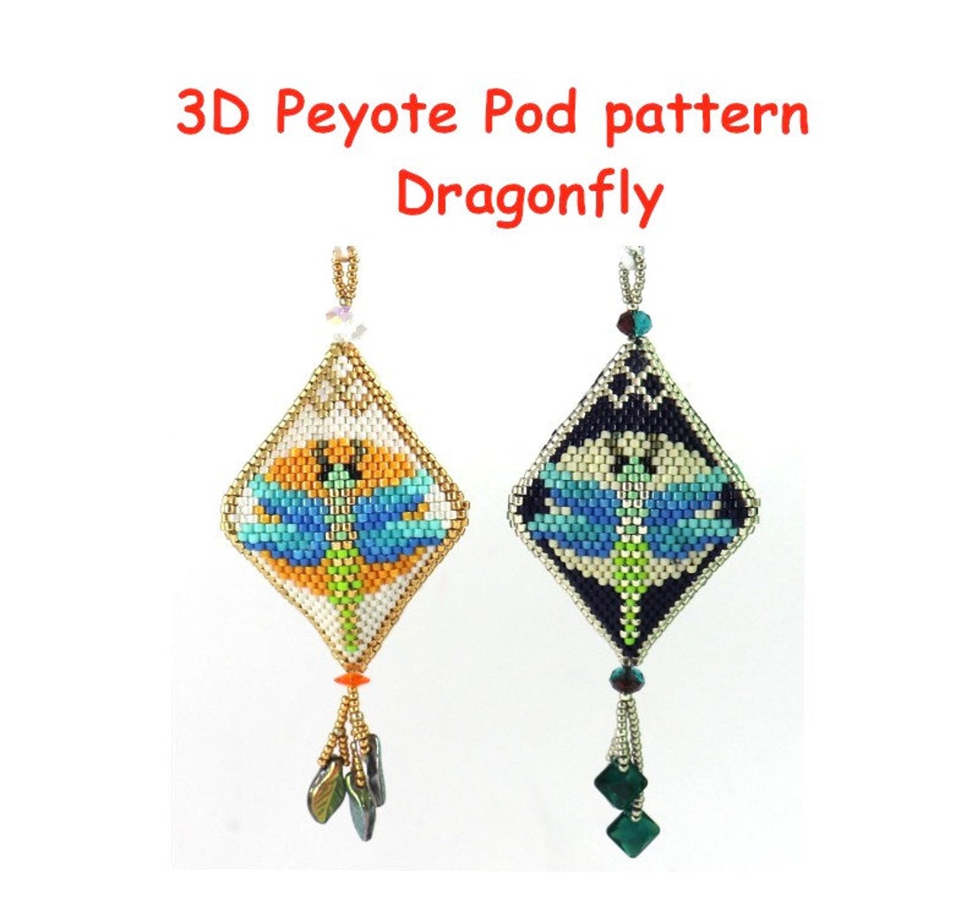 Pattern Diagram Beading 3D Peyote Pod Dragonfly 23 Rows Miyuki pattern-diagram-beading-3d-peyote-pod-dragonfly-23-rows-miyuki
