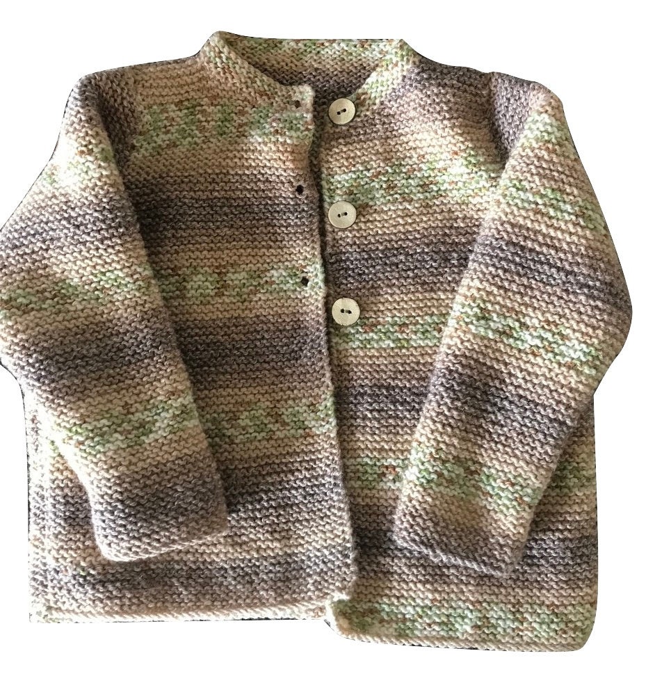 Cardigan Bébé Violet Tricoté Main - Taille 0-6 Mois, Neuf (sans étiquettes), Fait Au Royaume-Uni