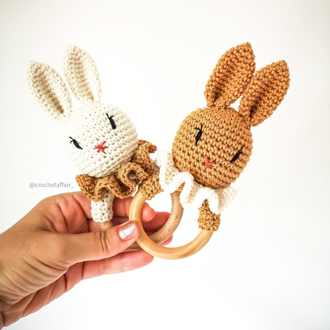 PATTERN: Crochet Bunny Rattle | Crochet Bunny Rattle Pattern | Crochet ...