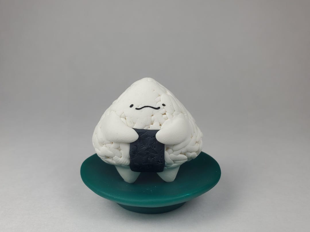 Onigiri - Sumo Rice Ball Snack Yokai Hand Sculpted Polymer Clay