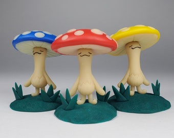 Shroomlings - Glow in the Dark Mushroom Fairy Monsters Polymer Clay Figurines Hand Sculpted