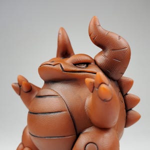 Gasha-Kaiju Terrakotta Färg Run - Gordoros - Handskulpterad Ursprungligen Designad Hartsgjuten Gashapon Figur