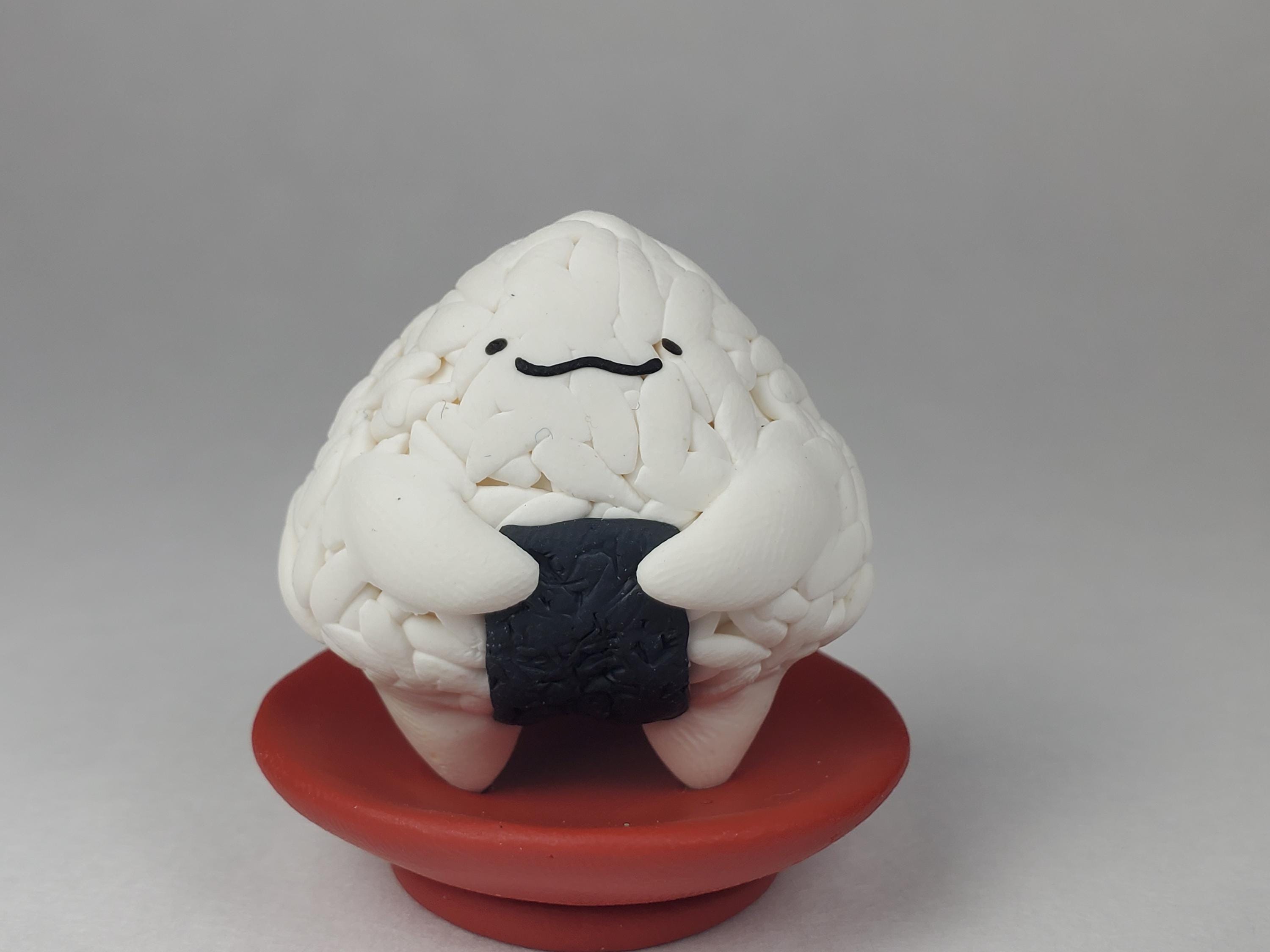 Onigiri - Sumo Rice Ball Snack Yokai Hand Sculpted Polymer Clay