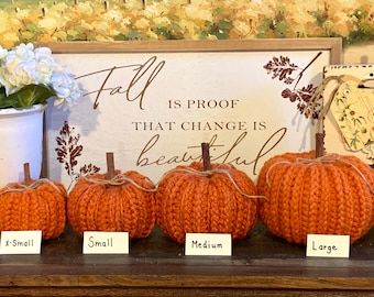 Crochet Pumpkins– Handmade Fall Decor – Cottagecore & Farmhouse Accent -Perfect Gift