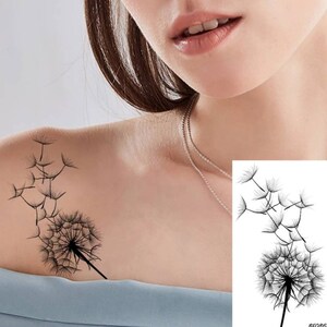 Dandelion Temporary tattoo 10.5×6 cm