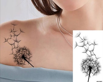 Dandelion Temporary tattoo 10.5×6 cm