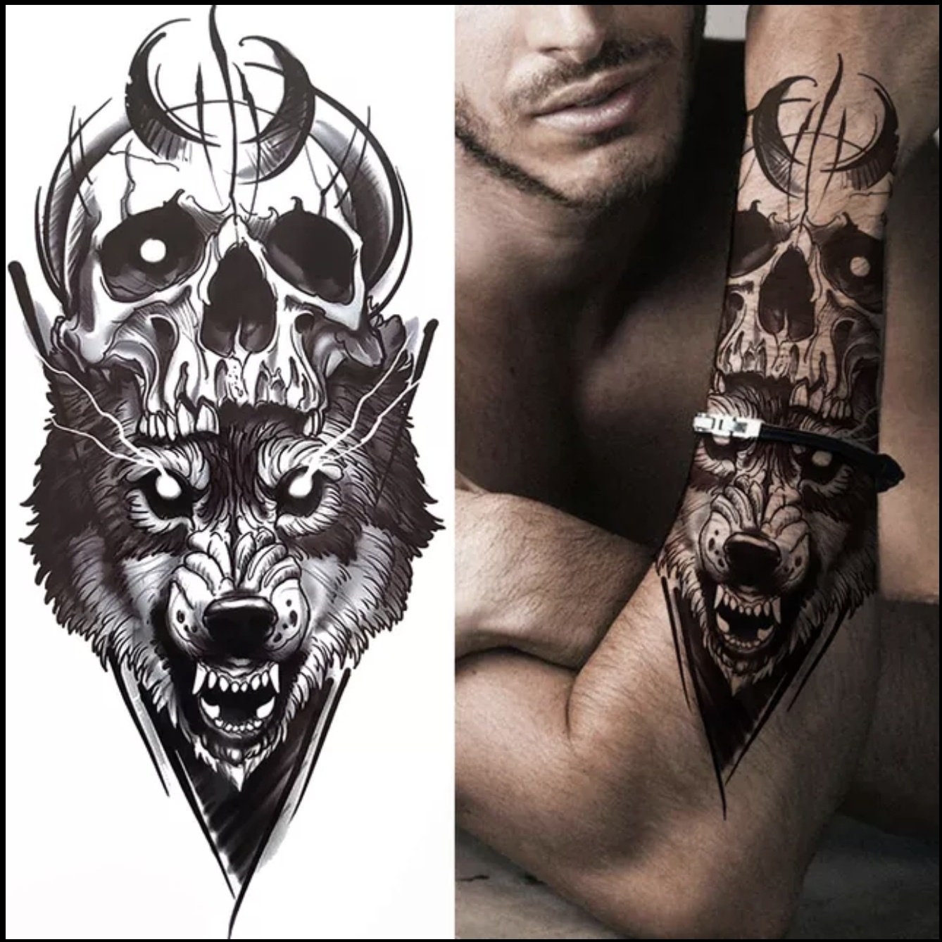 Buy Werewolf Temporary Tattoo 2111 Cm Online in India  Etsy