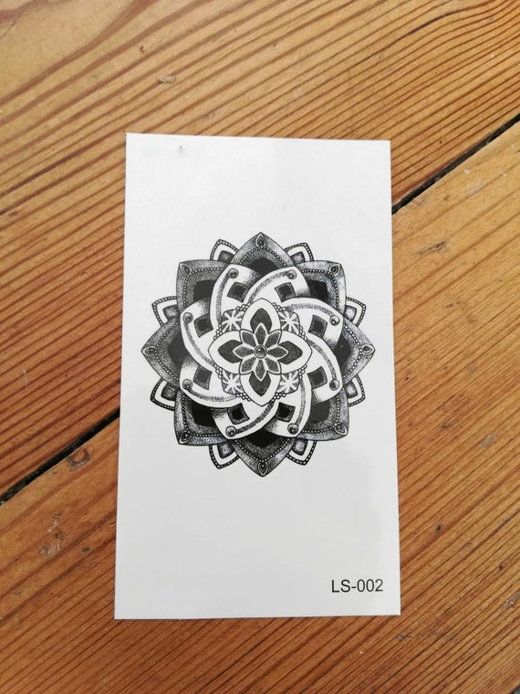 Tatouage Temporaire Motif Fleur De Lotus De Taille 1056 Cm