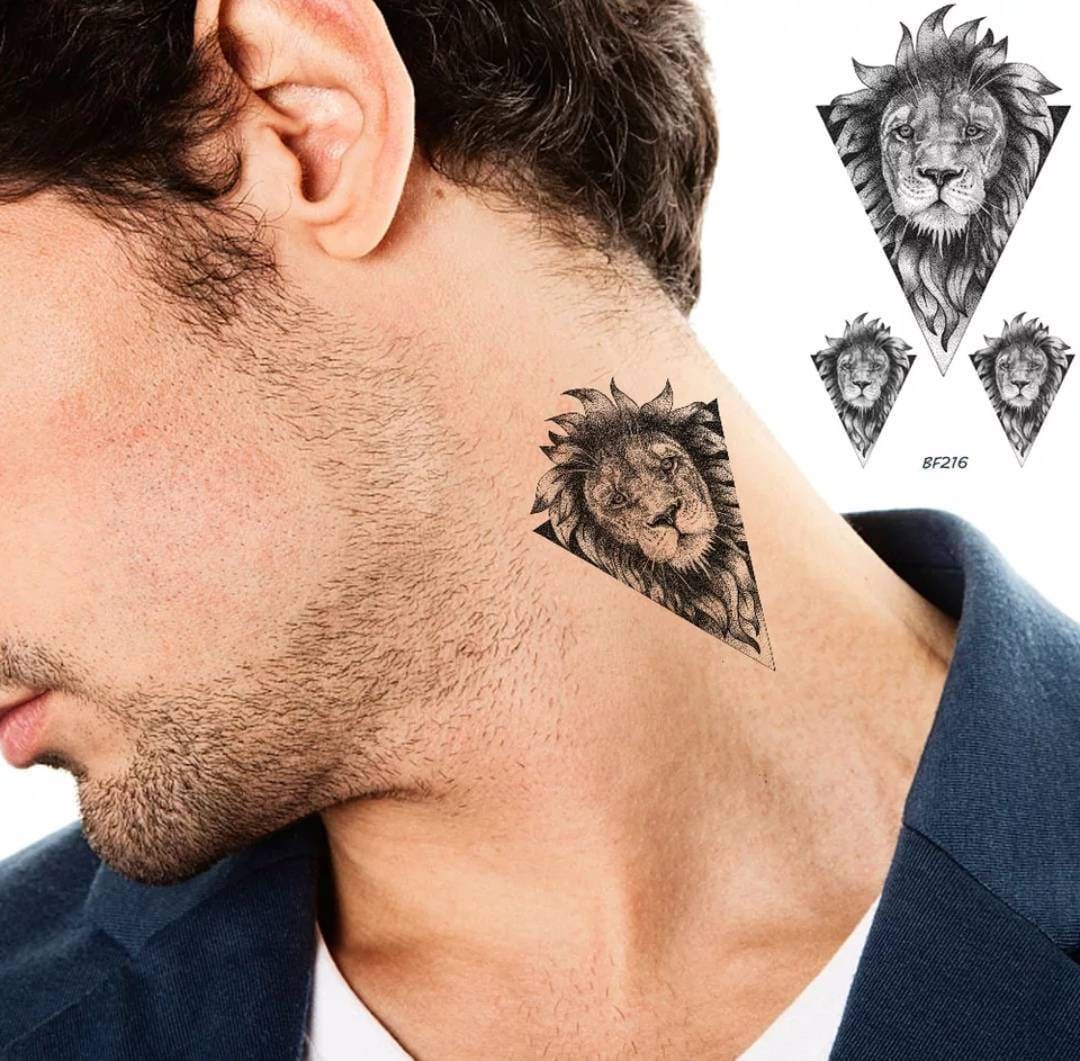 Small Lion Tattoo - Etsy