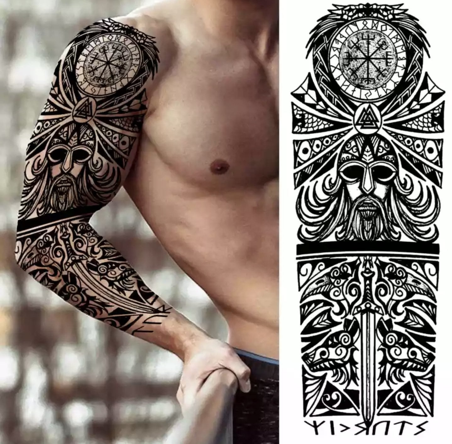 Viking Nordic Tattoo Scandinavian Tattoo Warrior Tattoo 48 - Etsy