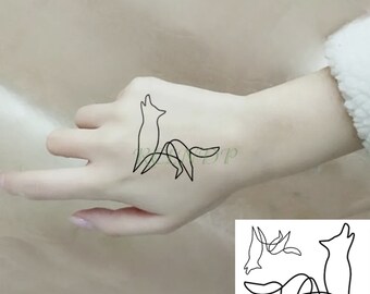 Little Fox Temporary tattoo 6 × 7 cm