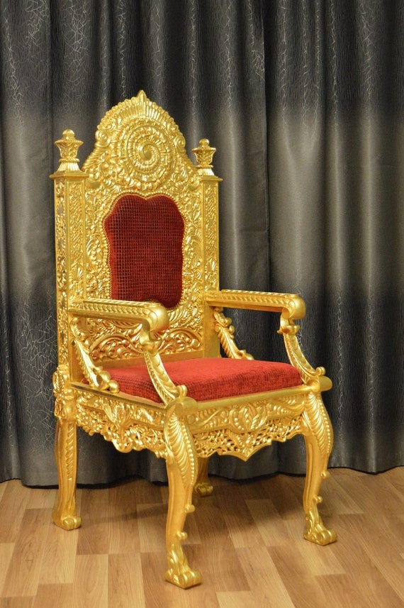 The throne is covered with gold Etsy