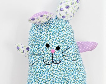 Bunny pillow sewing pattern, bunny sewing pattern, bunny pillow, bunny shaped pillow, stuffed bunny pattern, bunny pattern, bunny softie