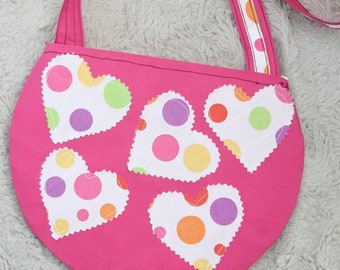Umhängetasche Muster runde Tasche Muster für kleine Mädchen Geldbörse, süße Crossbody Geldbörse, tolle Valentinstag Tasche Geschenkidee