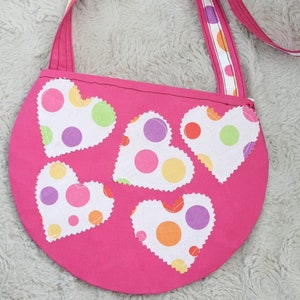 Sac à bandoulière motif sac rond pour sac à main petite fille, joli sac à main bandoulière, excellente idée cadeau sac Saint Valentin