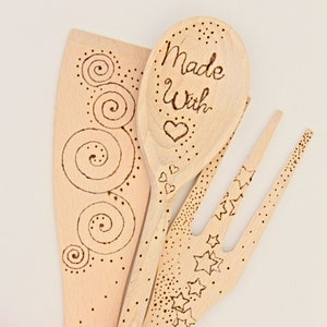 Wood burned spoons design templates/personalized wooden spoons/wood burning patterns/pyrography wooden spoons