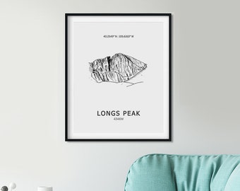 Art longs peak de mur d’affiche