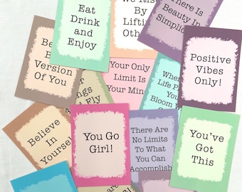 Uplifting Postcards - Positive Affirmations Art Prints, Set of 16