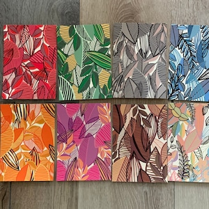 Set di 8 cartoline astratte - Cartoline A6 - Arte murale - Illustrazione artistica - Illustrazione - Arte murale colorata - A6 - Biglietti di auguri - Mini stampe