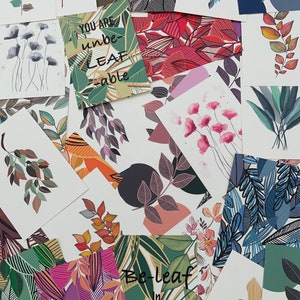 Lot de 20 cartes postales mystères - cartes postales A6 - illustration botanique - lot de cartes postales - lot de cartes postales - lot de plusieurs - cartes pour notes