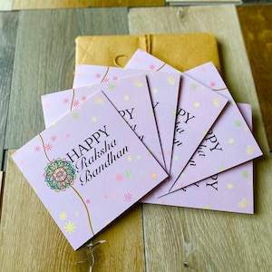 6x Multipack Happy Raksha Bandhan Gemusterte Grußkartenpackung, Raksha Bandhan, happy rakhri, Grußkartenset, luxuriös, bunt