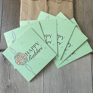 Confezione multipla da 6 biglietti d'auguri con motivo Happy Rakhri, Happy Rakhri, set di biglietti d'auguri, Rakhri