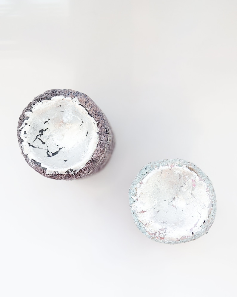 Ring cone Ring tree Terrazzo Wedding Ring holder Jewelry storage Men holder for him Christmas Gifts Jewelry display Silver Blue Set of 2