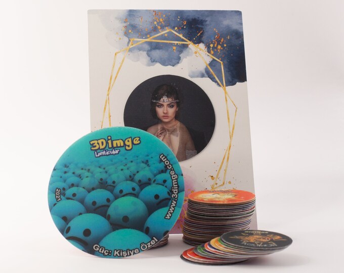 Disc Lenticular Sticker Custom Lenticular Sticker - Etsy