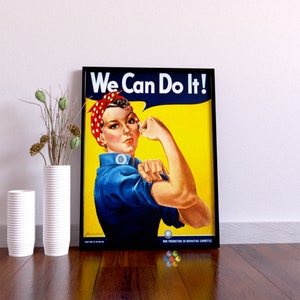 We can do it! - Animated poster, Vintage wall art, decor, 3D lenticular