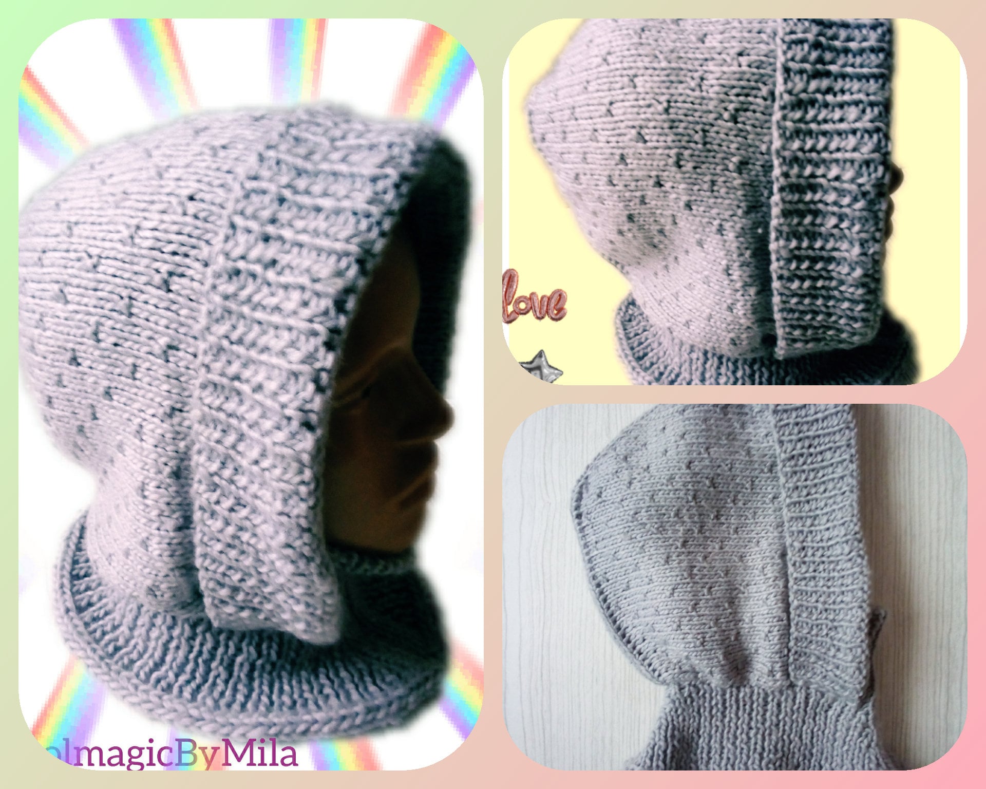 Hood Knit Pattern. Pattern PDF. Pattern Knitted Hood. Pattern Etsy