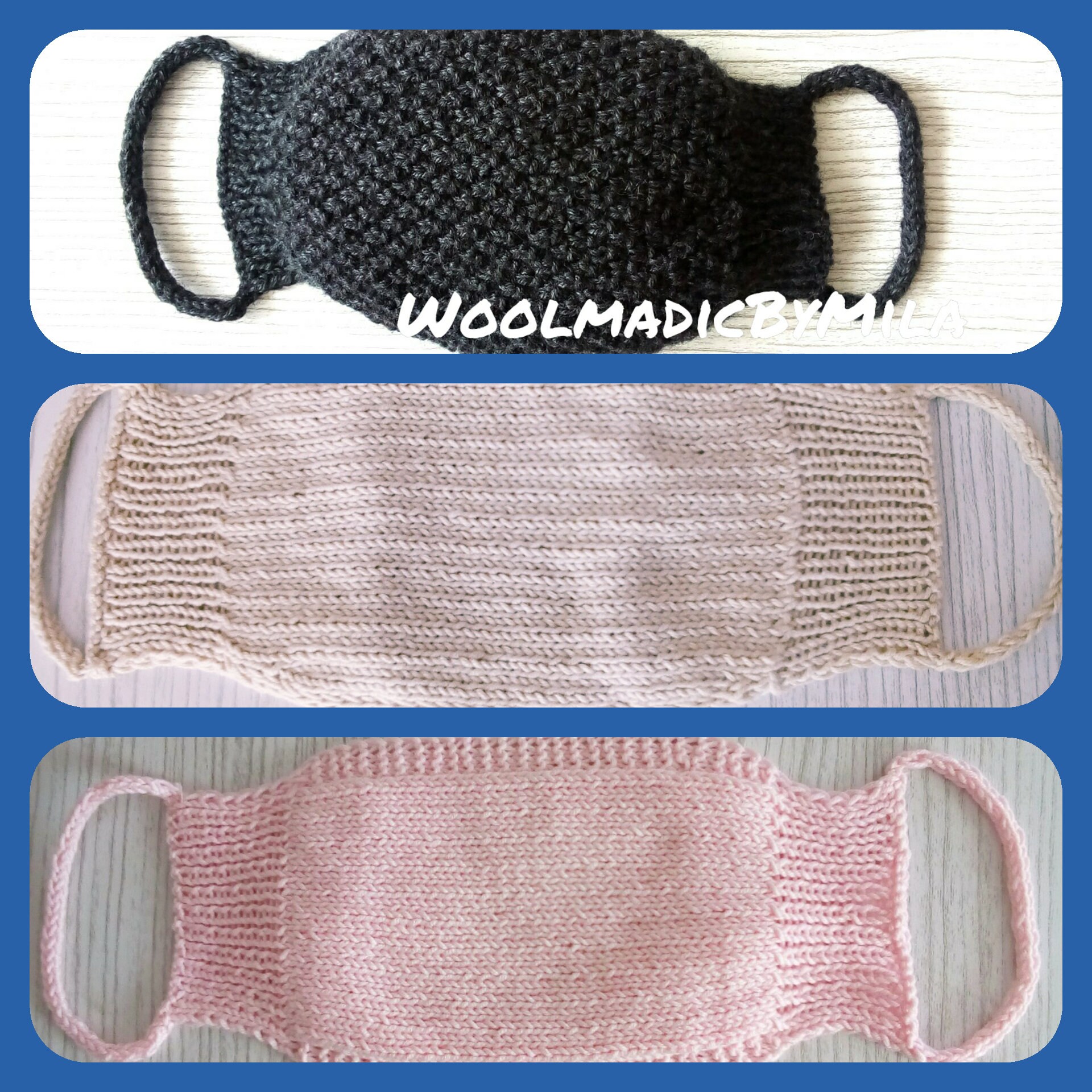 PATTERN Knitting mask knitting description. Knitted face mask. Etsy
