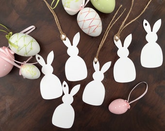 Bunny Rabbit Gift Tag with Twine | Easter | Ostara