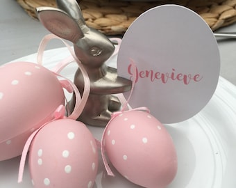 Egg Place Cards for table setting | Weddings Easter Spring Ostara | Gift Tags