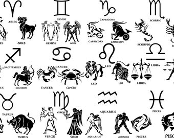 Download Free Zodiac Signs Svg Horoscope Svg Zodiac Collection Zodiac Etsy SVG Cut Files