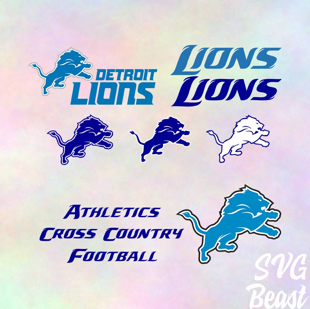 Detroit Lions Vector Files Cameo Svg Eps Pdf Instant Download Etsy