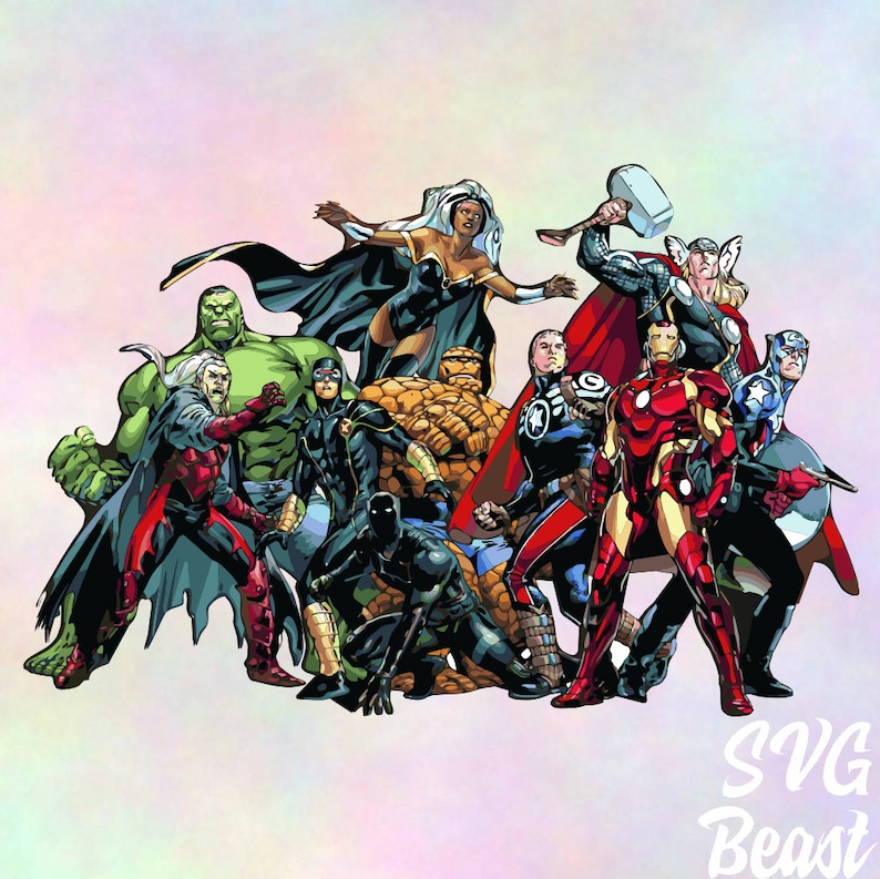 MARVEL svg instant download vector files PNG PDF | Etsy